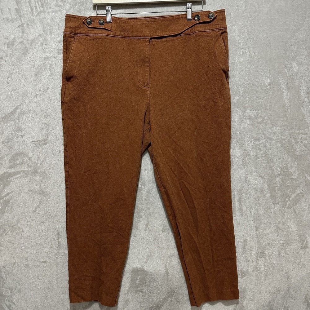 Boden Women's Cropped Pants Size‎ 20/22R Tapered Terracota High Rise